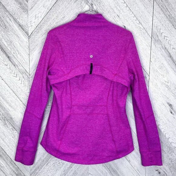 Lululemon Define Jacket Heathered Paris Pink Womens Size 12 Yoga Gym Workout - Picture 5 of 6